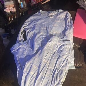 Long jammy John’s large Blue Cloud Pajama Set